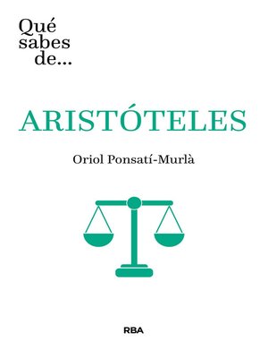 cover image of Qué sabes de... ARISTÓTELES